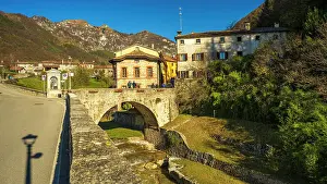 europe, Italy, Veneto. Cison di Valmarino in the Prosecco hills