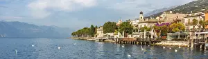 Garda Prints: europe, Italy, Veneto. a sunny afternoon at Garda Lake town Torri del Benaco