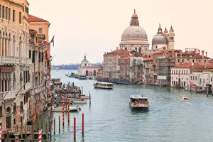 Accademia Bridge Gallery: Europe, Italy, Veneto, Venice. Iconic view of the Gran Canal from the Accademia bridge