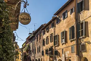 Verona Prints: europe, Italy, Veneto. Verona, street in the historic centre