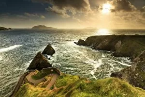 Images Dated 26th July 2017: Europe, Northern Europe, Ireland, Kerry, Dingle, Dunquin pier at sunset