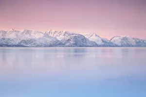 Finnmark Prints: Europe, Norway, Troms: epic sunset over the Lyngen Alps