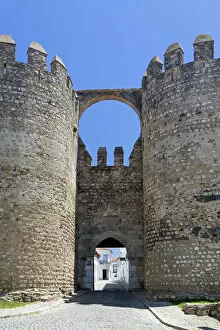 Images Dated 23rd September 2015: Europe, Portugal, Alentejo, Serpa, the castellated Moorish gates to the medieval town