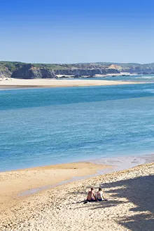 Images Dated 23rd September 2015: Europe, Portugal, Alentejo, Vila Nova de Milfontes, Praia da Franquia beach at the
