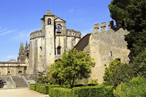 Europe, Portugal, Tomar, UNESCO World Heritage listed Convent of Christ and castle