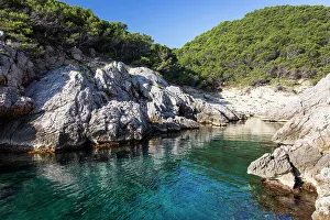 Europe, Spain, Catalonia, Costa Brava, L'Estartit, View of Cala Pedrosa