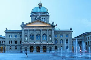 Images Dated 11th October 2017: Europe, Switzerland, Bern, Bundeshaus (Federal Palace of Switzerland)