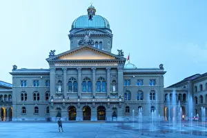 Magic Hour Prints: Europe, Switzerland, Bern, Bundeshaus (Federal Palace of Switzerland)