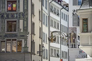 Images Dated 14th September 2016: Europe, Switzerland, Lucerne, buildings in old town