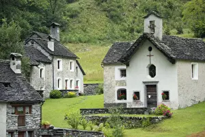 Ticino Prints: Europe, Switzerland, Ticino, Val Bavona a picturesque Village in Sabbione