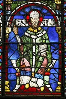 Europe, United Kingdom, England, Kent, Canterbury, medieval stained glass in the cathedral
