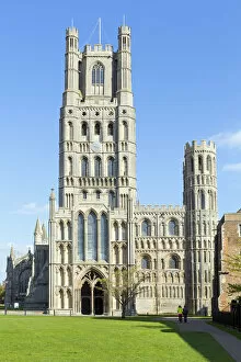 Images Dated 19th June 2014: Europe, United Kingdom, England, Cambridgeshire, Ely, the facade of the 11th Century