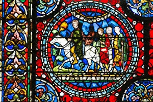 Images Dated 1st February 2016: Europe, United Kingdom, England, Kent, Canterbury, medieval stained glass in the cathedral