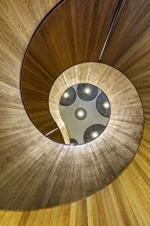 Architecture Collection: Europe, United Kingdom, England, Middlesex, London, citizenM Hotel Spiral Staircase