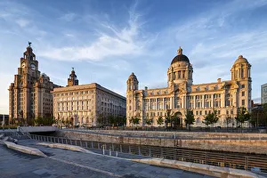 Grade Ii Prints: Europe, United Kingom, England, Lancashire, Liverpool, The Three Graces