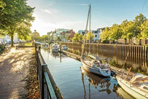 Nordsee Prints: Evening atmosphere at the inland port of Oldenburg