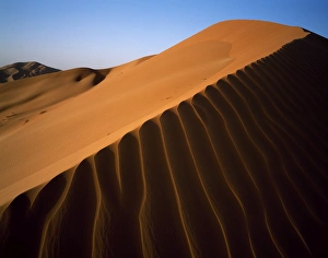 Ridges Prints: Evening light on the dunes in Ramlat Fasad