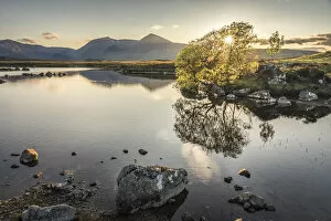 Images Dated 15th July 2021: Evening light on Lochan na h-Achlaise, Rannoch Moor, Aryll and Bute, Scotland