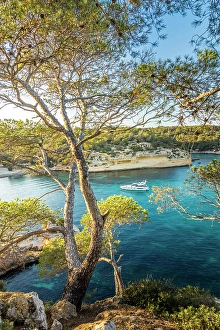 Evenings Prints: Evening mood at Cala Portals Vells, Mallorca, Balearic Islands, Spain