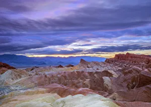 Southwest Prints: Evening into Night, Zabriskie Point, Death Valley National Park, California, USA