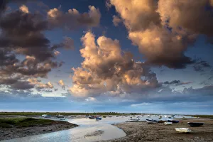 North Norfolk Prints: Evening Sky over Brancaster Staithe, Norfolk, England