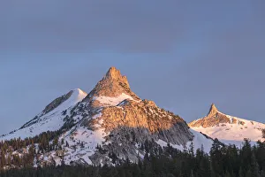 Evening sunlight on Unicorn Peak in Yosemite National Park, California, USA Evening sunlight on Unicorn Peak in Yosemite National Park, California, USA
