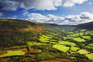 Monmouthshire Prints: Ewyas, Capel-y-ffin and valley of the Afon Honddu, Black Mountains, Powys, Wales
