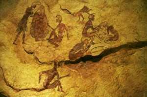 Sahara Desert Gallery: Example of rock art found in the Southern Sahara