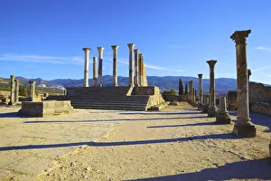 Pillar Prints: Excavated Roman City, Volubilis, Morocco, North Africa