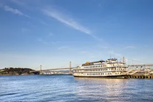 Images Dated 5th May 2017: Excursion boat at ferry terminal, bay bridge, San Francisco, California, USA