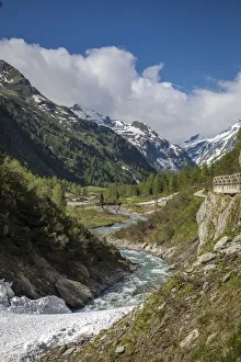 Exit of the Daberklamm with Kalserbach in Dorfer Tal, Kals am Groszglockner, East Tyrol, Tyrol, Austria Exit of the Daberklamm with Kalserbach in Dorfer Tal, Kals am Groszglockner, East Tyrol, Tyrol, Austria
