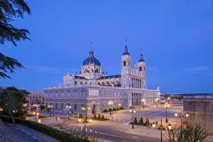Exterior of Almudena Cathedral, Madrid, Spain