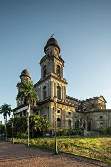 Managua Prints: Exterior of Antigua Cathedral, Managua, Nicaragua