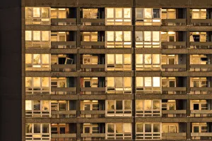 Exterior of the Balfron Tower, Poplar, London, UK