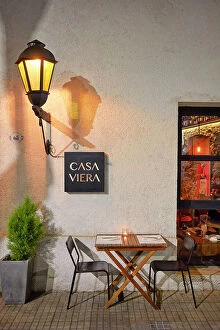 Images Dated 27th April 2023: Exterior of the 'Casa Viera' restaurant in the Colonia del Sacramento Historical Cask, Uruguay