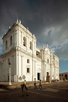 Leon Prints: Exterior of Cathedral, Leon, Leon Department, Nicaragua, Central America