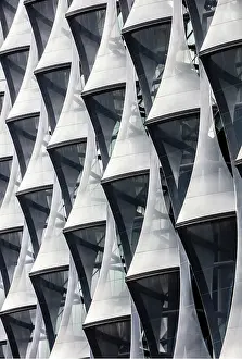 Abstract Prints: exterior of the US Embassy, Nine Elms, London, England