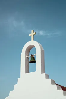 Mykonos Prints: Exterior of Greek Orthodox Church, Mykonos, Greece, Europe