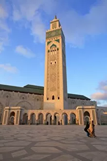 Islamic Architecture Collection: Exterior of Hassan ll Mosque, Casablanca, Morocco, North Africa