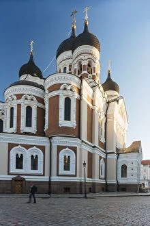 Exterior of Russian Orthodox Alexander Nevsky Cathedral, Toompea, Old Town, Tallinn