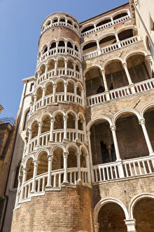Staircase Gallery: Externel Multi-Arch Spiral Staircase of the Palazzo Contarini del Bovolo; Venice, Veneto