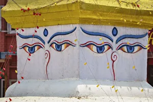 Eyes of Buddha, Bouddhanath, Kathmandu, Nepal, Asia