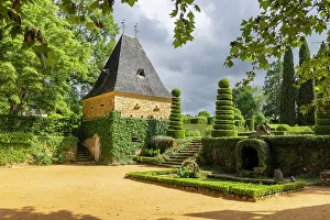 Hedge Prints: Eyrignac manor house & gardens, Dordogne, Nouvelle Aquitaine, France