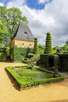 Hedge Prints: Eyrignac manor house & gardens, Dordogne, Nouvelle Aquitaine, France