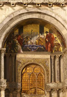 Serenissima Prints: Detail of the facade of Basilica di San Marco (St