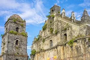 Images Dated 9th May 2019: The facade and bell tower of Paoay Church (Saint Augustine Church), Paoay