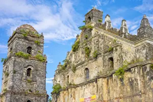The facade and bell tower of Paoay Church (Saint Augustine Church), Paoay