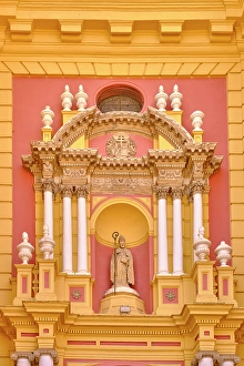 Historic Center Prints: Facade of a church in the old town. Seville. Andalusia, Spain
