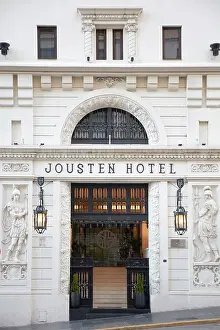 Buenos Aires Prints: The facade of the Jousten Hotel (NH Collection) in Neo-Plateresque style architecture
