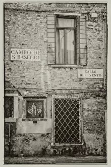 Facade of old building, Dorsoduro, Venice, Italy